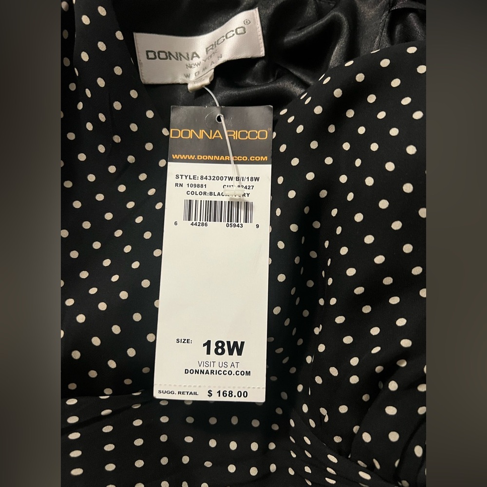 Donna Ricco Polk Dot Silk Dress - Picture 5 of 5